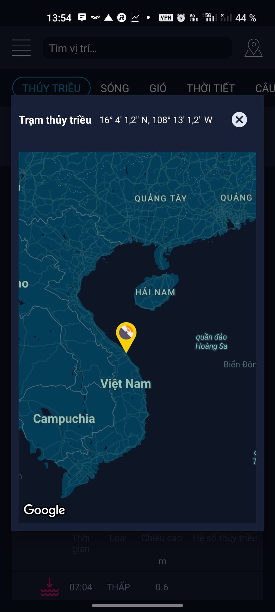 HighTide: thủy triều gần tôi (lịch thủy triều)